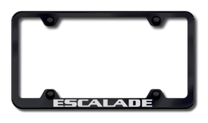 Cadillac escalade wide body laser etched license plate frame-black made in usa