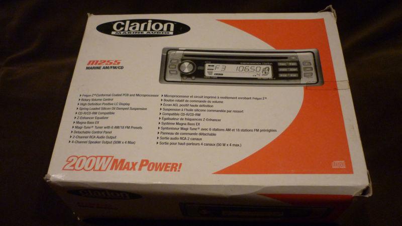 Boat radio. clarion marine radio, installation system & antenna