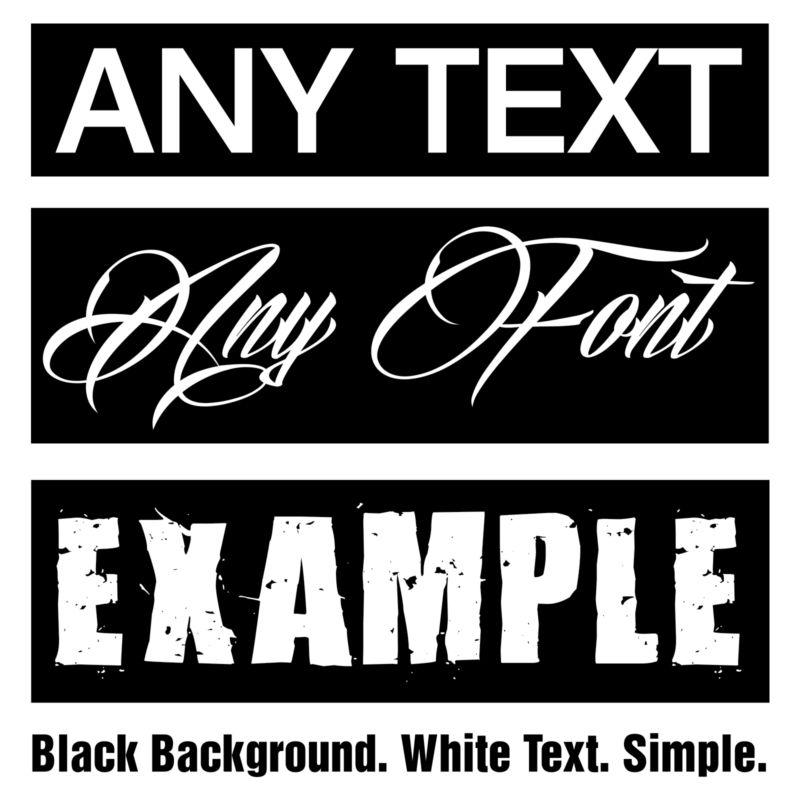 6" custom text decal sticker custom logo decal sticker your text here font a+