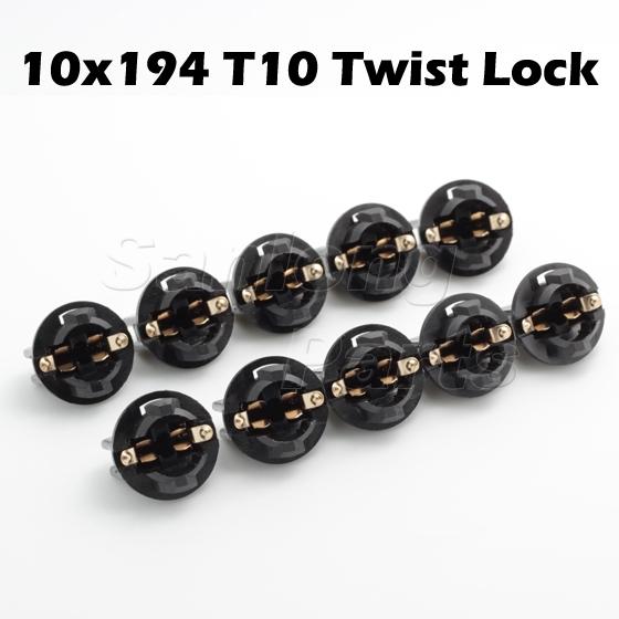 10x twist lock wedge 168/194(t3-1/4) instrument panel dash light bulb socket