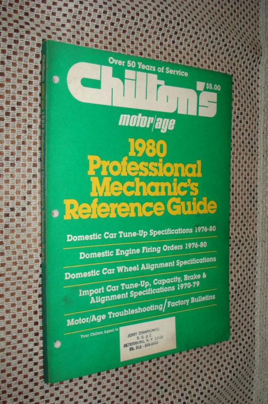 1980 chiltons tune up manual shop service chevy ford dodge foriegn & more 79 78 