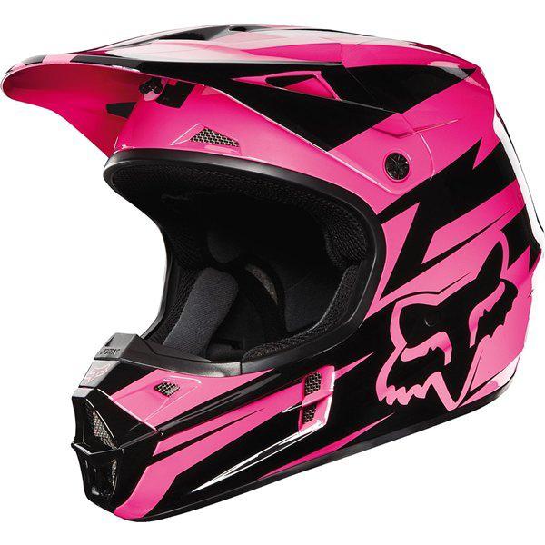 Black/pink xxl fox racing v1 costa helmet 2013 model