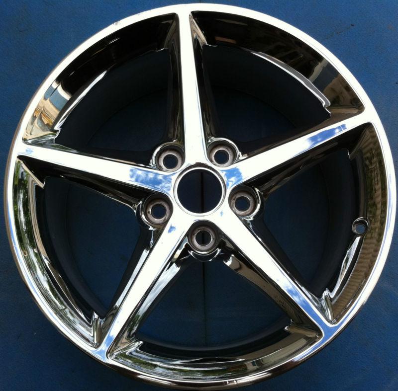 One 18" 2011 2012 2013 corvette factory oem wheel rim 5383 chrome