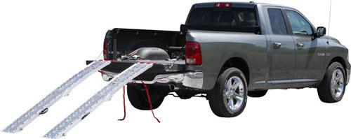 7.5' arched folding atv ramps-solid surface+handles-lawn mower-quad-afp-9012-2h