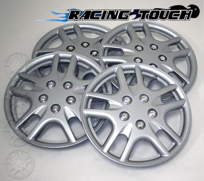 #523 replacement 15" inches metallic silver hubcaps 4pcs set hub cap wheel cover