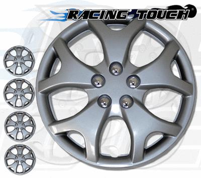 4pcs set 14" inches metallic silver hubcaps wheel cover rim skin hub cap #618