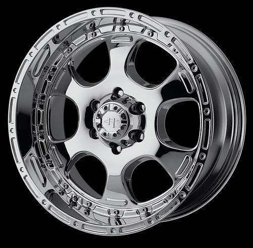 18" helo series 842 chrome with 35x12.50x18 nitto mud grappler tires wheels