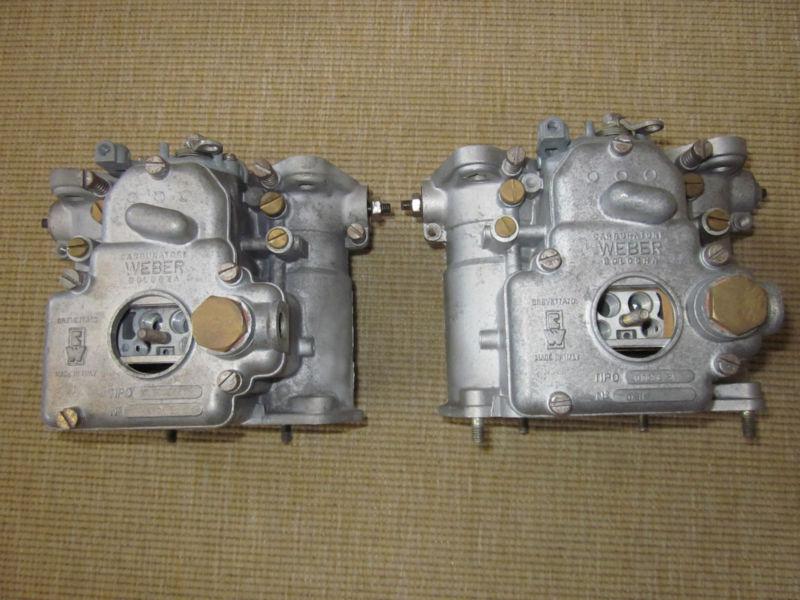 Italian weber 40 dcoe carburetors, pair, cleaned & tight 