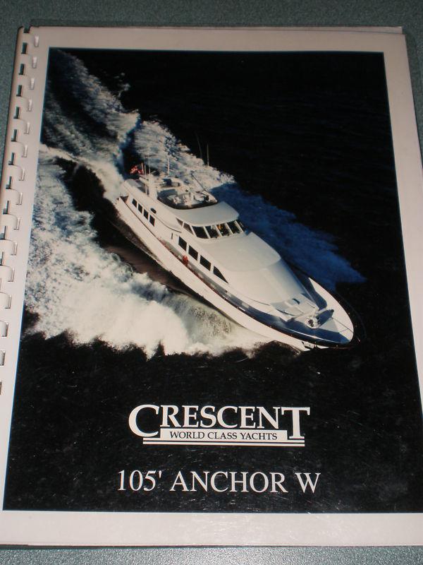 1994 crescent beach rph 105' anchor w specifications brochure w profile & layout