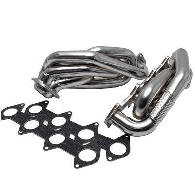 Bbk 1612 headers shorty steel chrome ford mustang gt shelby gt 4.6l pair