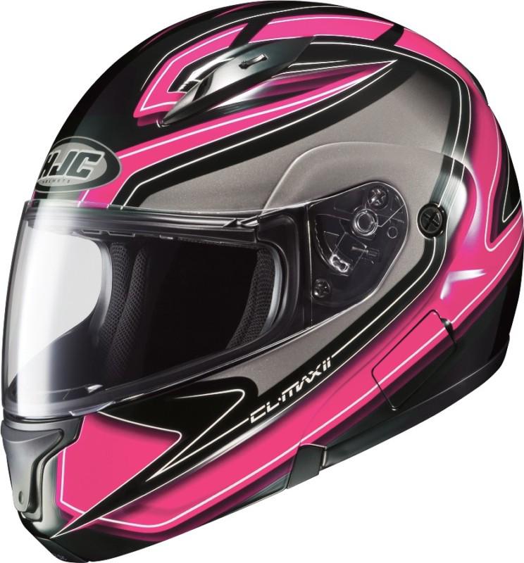Hjc cl-max ii zader pink small modular motorcycle helmet clmax 2 flip-up dot
