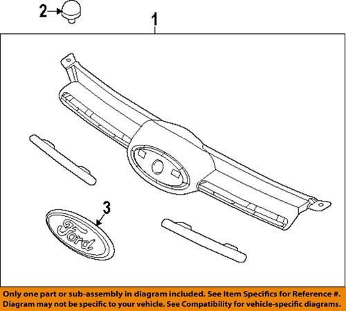 Ford oem cm5z8200ca grille-grille assembly