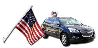 10 pack of us car flags 11" x 16" 