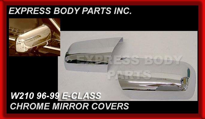 1996-1999 e-class w210 e320 e430 e55 chrome mirror cover caps housing shell 1998