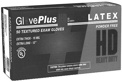 Ammex gloves thick latex gloves - xl 50/box gplhd88100