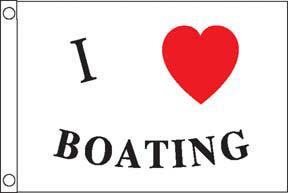 Taylormade flag "i love boating" 12" x 18" 2218