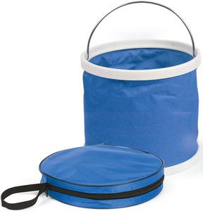 Camco collapsible bucket blue & white 42993