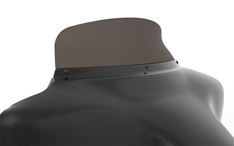 Memphis shades 6.5" smoke tint spoiler flare windshield - harley flhx flh bagger
