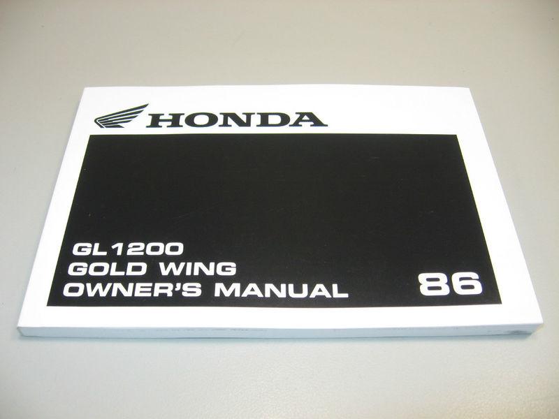 New owners manual 1986 gl1200 honda goldwing aspencade oem operators book   #n48