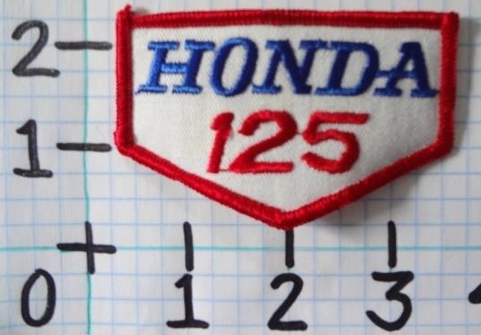 Vintage nos honda 125 motorcycle patch from the 70's 006