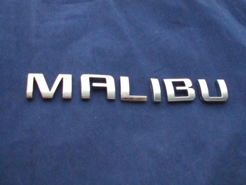 Chevy malibu chrome script emblem 2008-2012 letters rear trunk badge oem ls lt