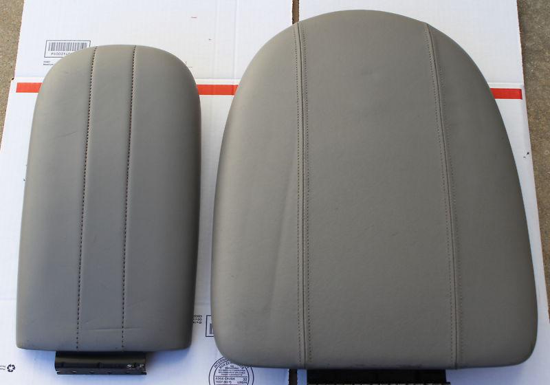 1999 lincoln navigator front & rear armrest rest.. pair of grey armrests