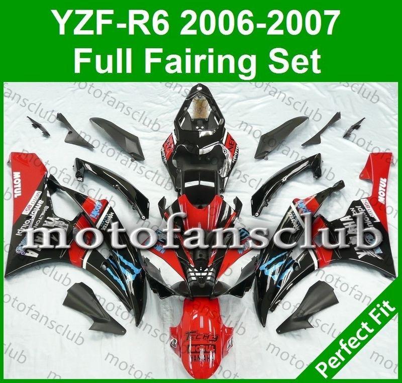 Fit yamaha yzf r6 06 07 yzfr6 2006 2007 600 fairing bodywork abs plastics #25 c