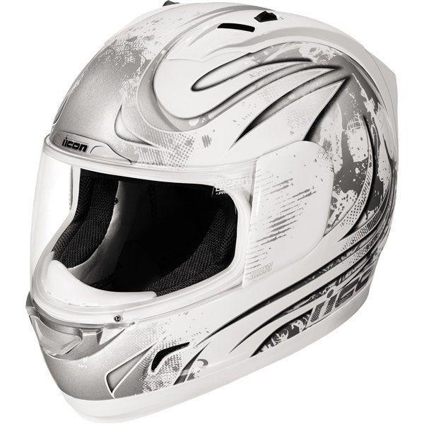 White xl icon alliance threshold full face helmet