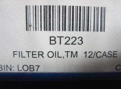Oil filter 1989-93 toyota 3.0 v6 bt223 baldwin