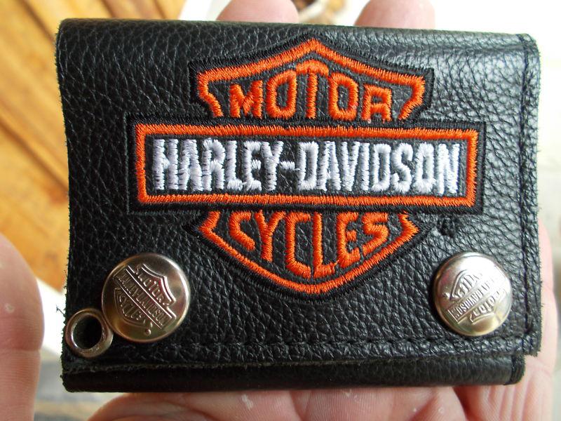 Harley davidson leather wallet card case