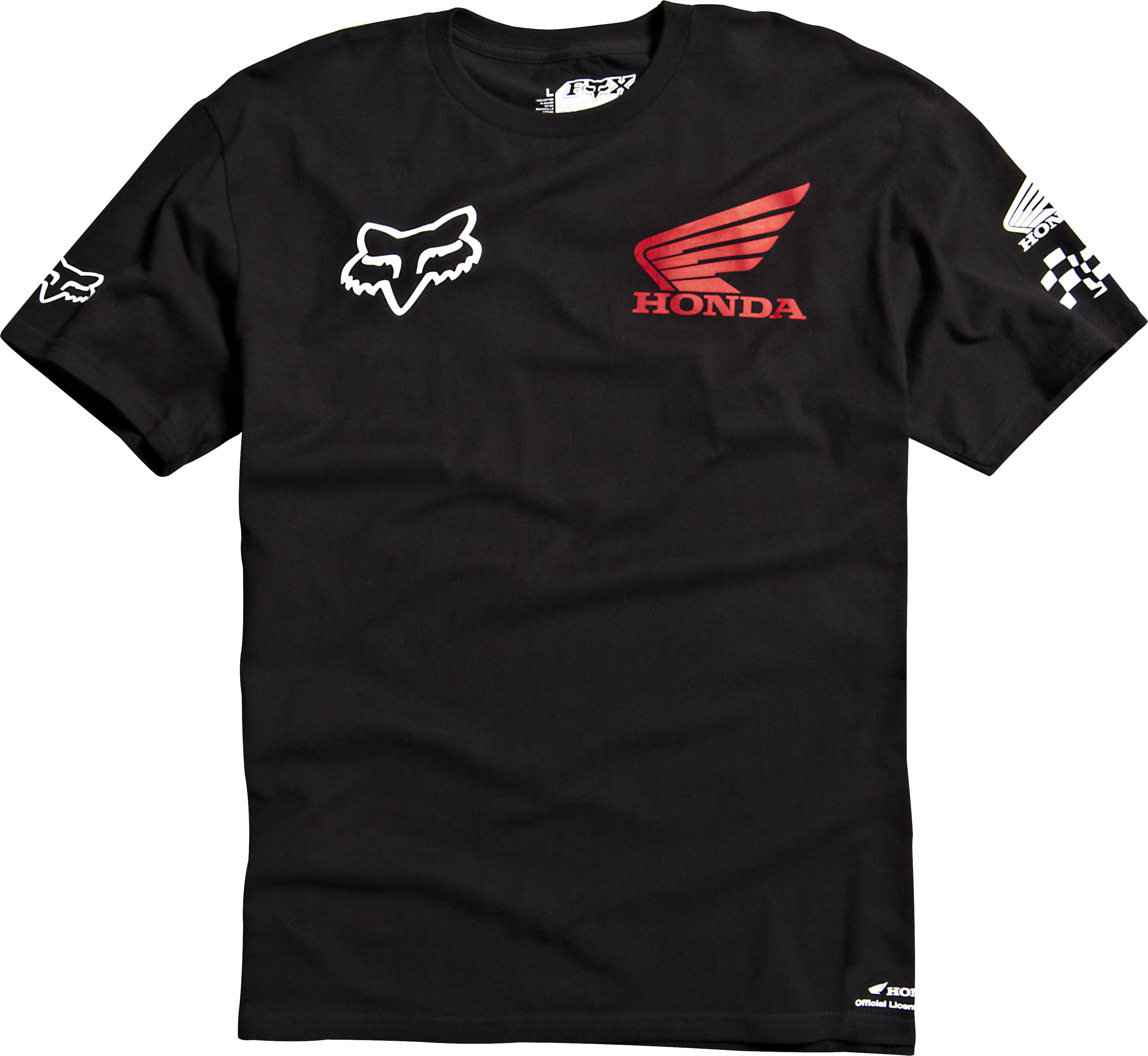 Fox racing honda basic t-shirt black tee shirt 2014