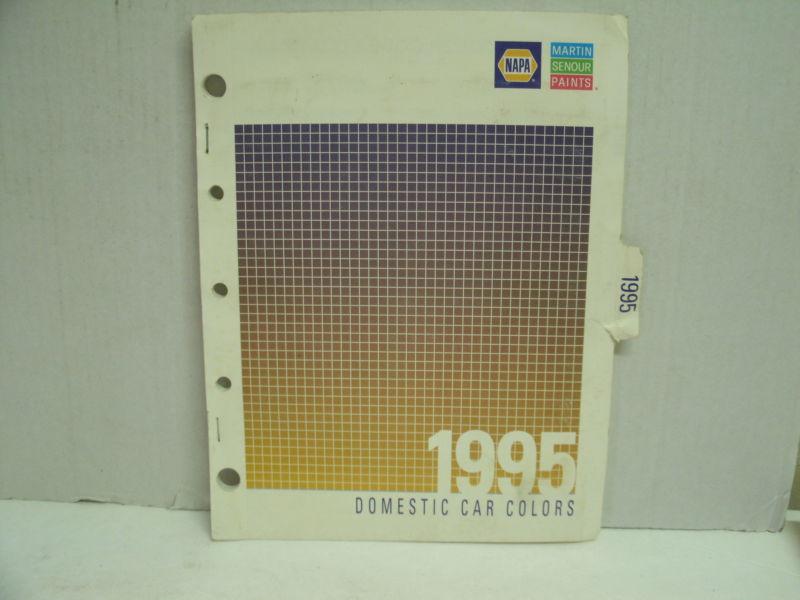 1995 napa martin senour automotive color directory - domestic cars