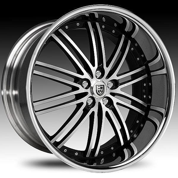 20" 22" lexani lss8 black chrome wheels chevy camaro rs ss 