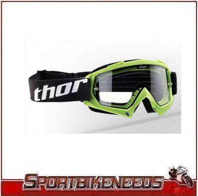 Thor 2012 enemy green black goggles adult motocross new