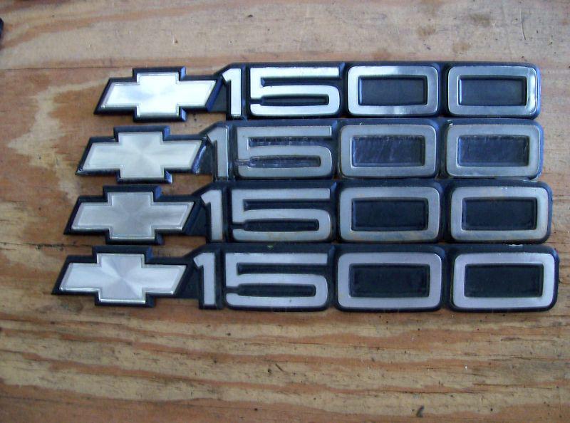 Chevy pickup 1500 door script lot ornament emblem  g/c g/color