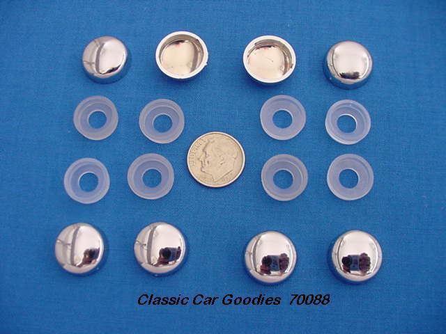 License plate bolt chrome covers (8) 3/16" new!!!