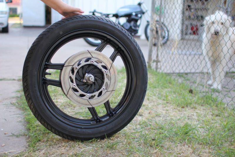 1983 honda cb1100f super sport front wheel with tire, rotor, everything 1100 f 