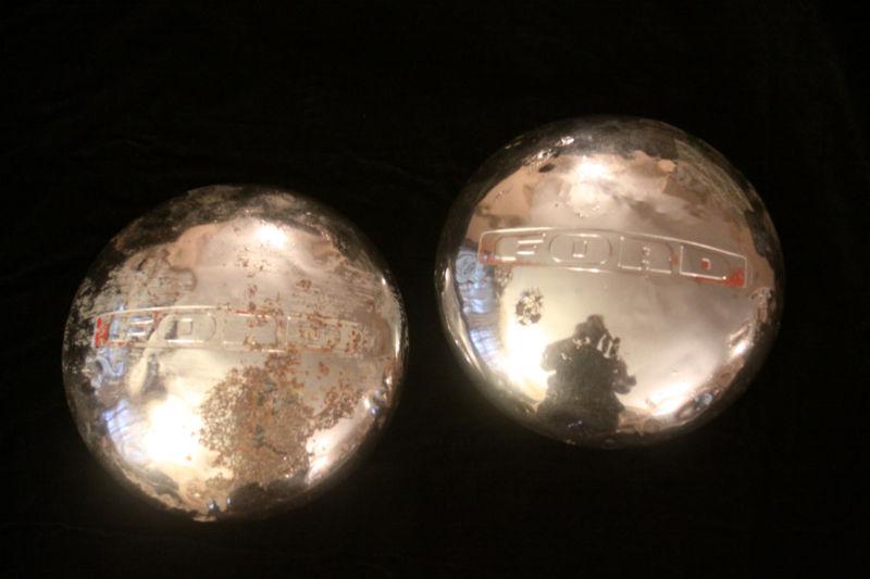 Vintage 1932 1933 ford dog dish center cap hubcap great man cave gift!! set of 2