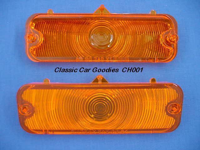 1964 chevy chevelle amber park light lenses. new pair!