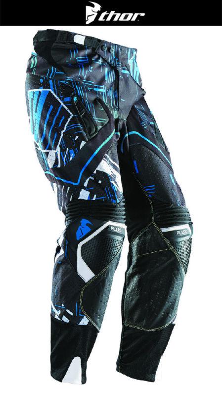Thor flux block blue black sizes 28-38 dirt bike pants motocross mx atv 2014
