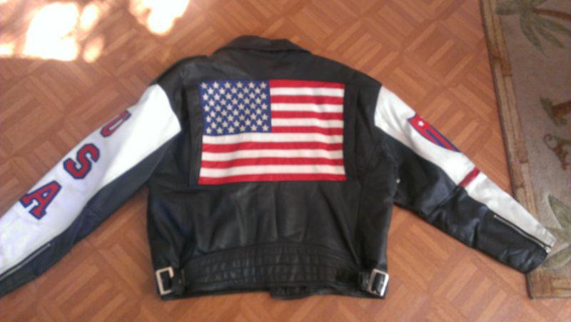 Vintage mens michael hoban where m i leather jacket size large ! super nice~!
