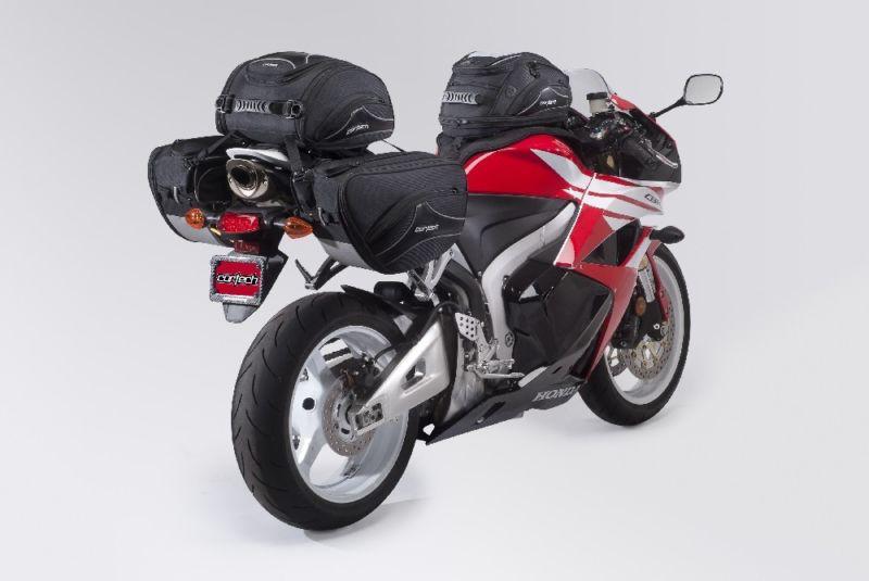 Cortech super 2.0 sport tail & saddlebag & strap 18l tank bag black luggage