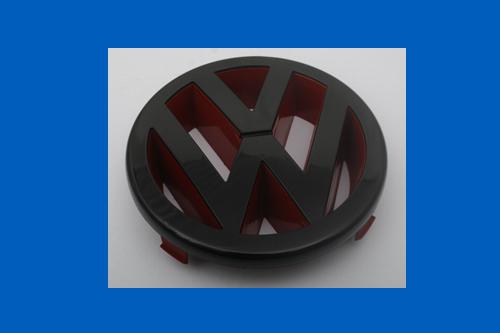 Euro style glossy black red front grille emblem badge for vw jetta mk4 1.8t gli