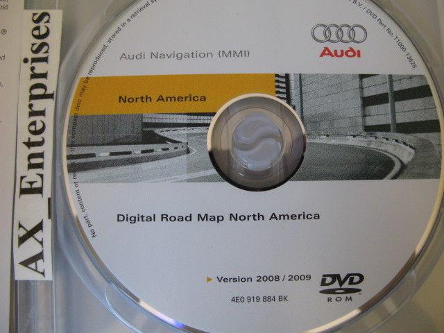 Genuine audi mmi navigation system dvd 884 bk ver. 2008/2009 map update 2009 oem