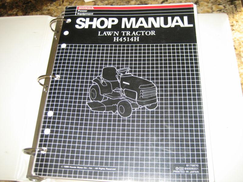 Honda h4514h lawn tractor shop service manual and parts catalog