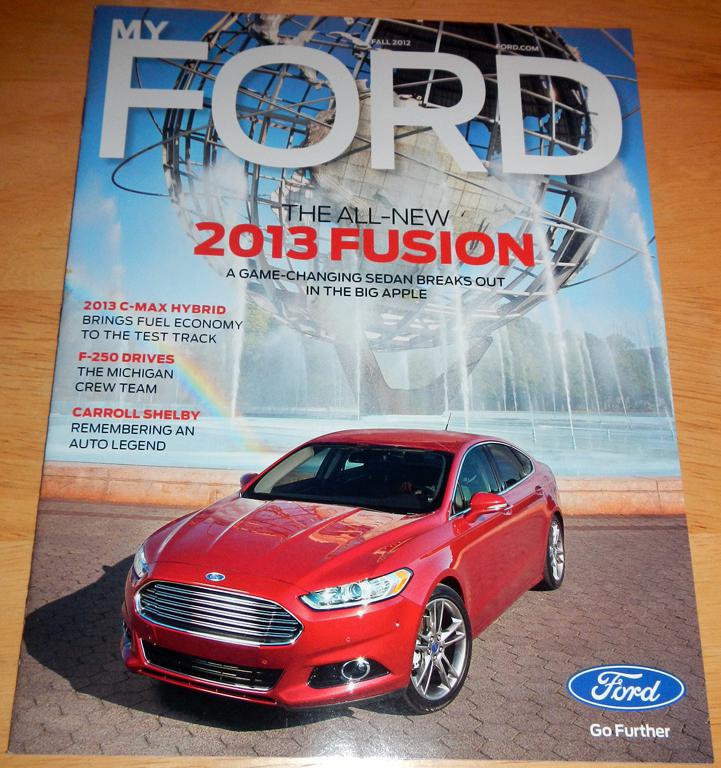 Brand new fall 2012 myford magazine brochure ft 2013 ford fusion