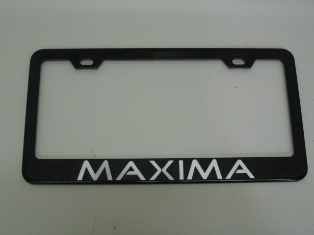 Nissan *maxima* black metal license plate frame