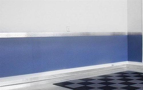 Ghh wall base board aluminum diamond plate 48.00" length 4.50" tall ea
