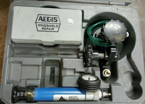 Aegis windshield repair kit with hard case