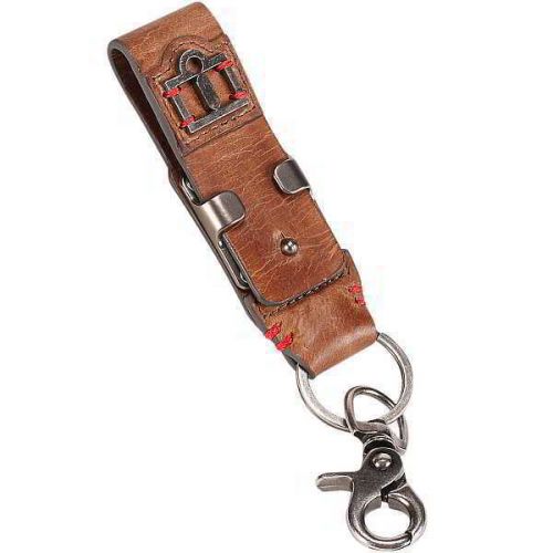 Icon 1000 navigator leather belt &amp; loop leather keychain brown